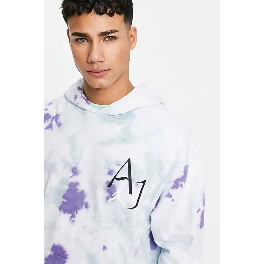 Мужской худи из футера с капюшоном Jordan Sport DNA Fleece Nike, Зелено-белый — фото 3