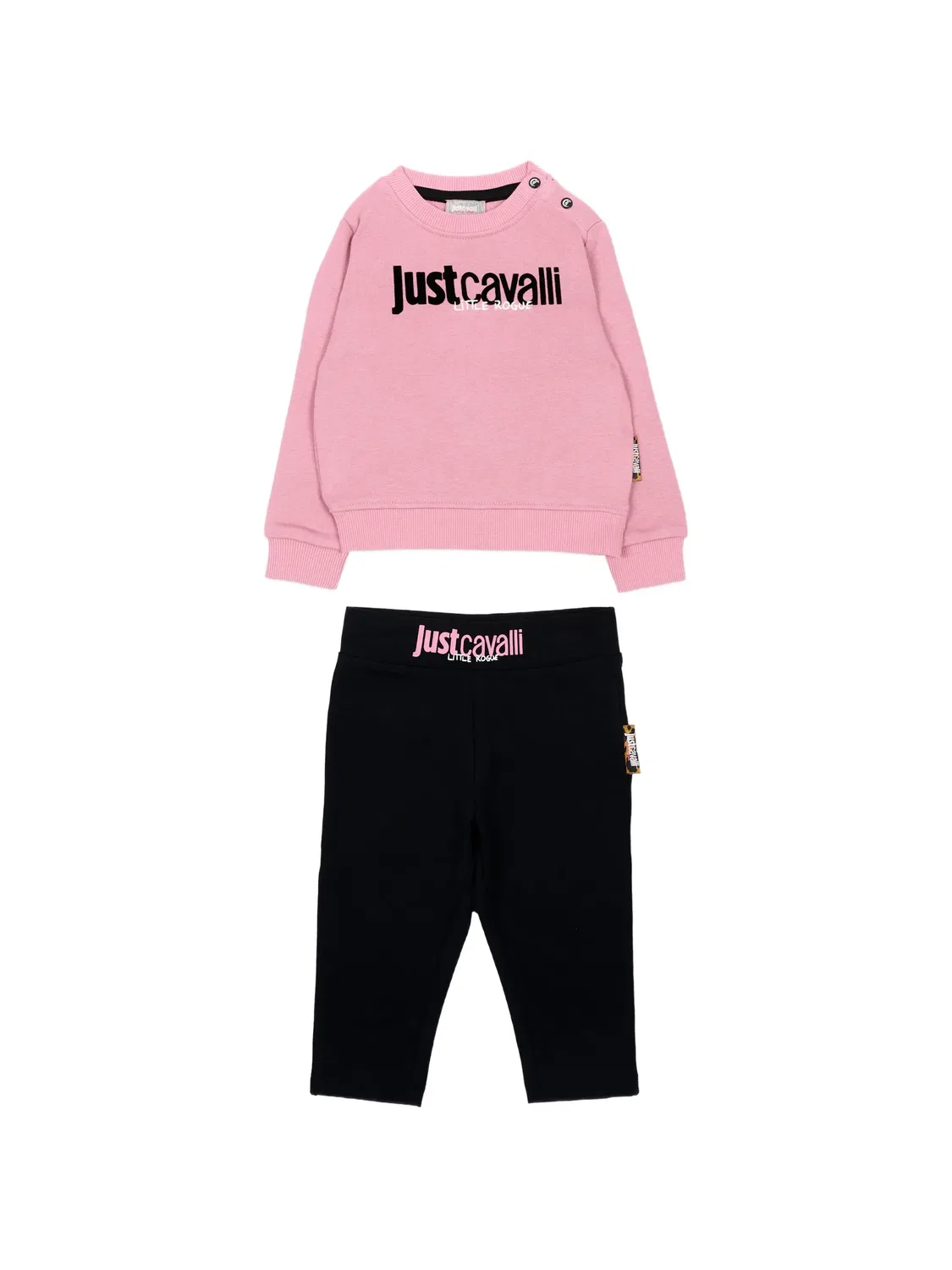 Спортивный костюм с логотипом Just Cavalli Kids, розовый