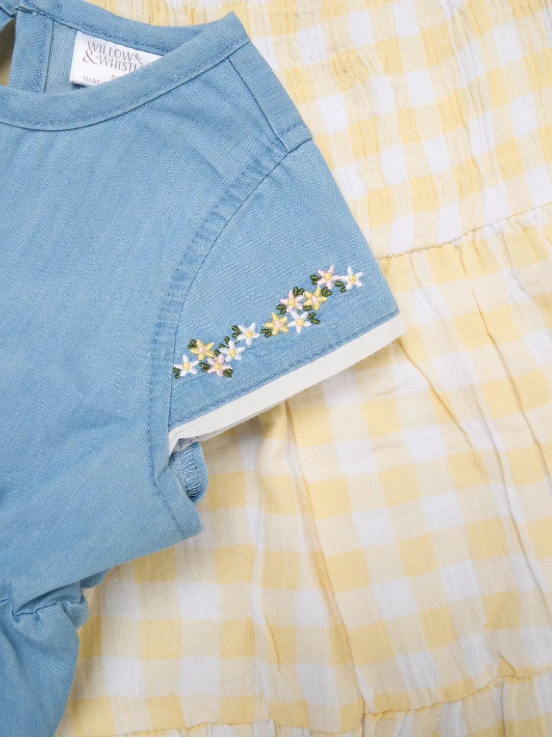 Платье Yellow Floral Print And Chambray Miss, желтый — фото 3