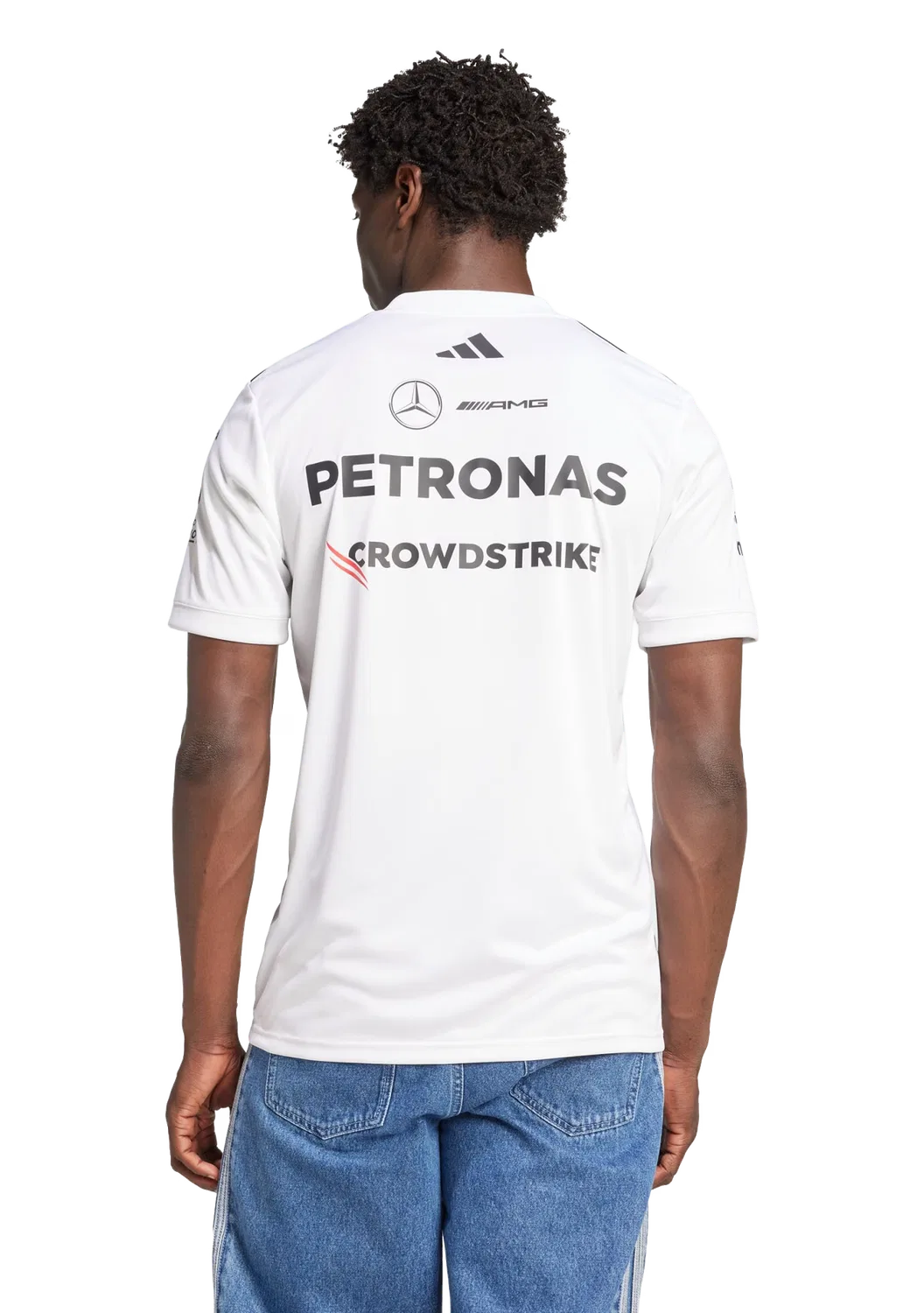 Мужская футболка с коротким рукавом Mercedes-AMG Petronas Formula One Team Driver Adidas, белый — фото 3