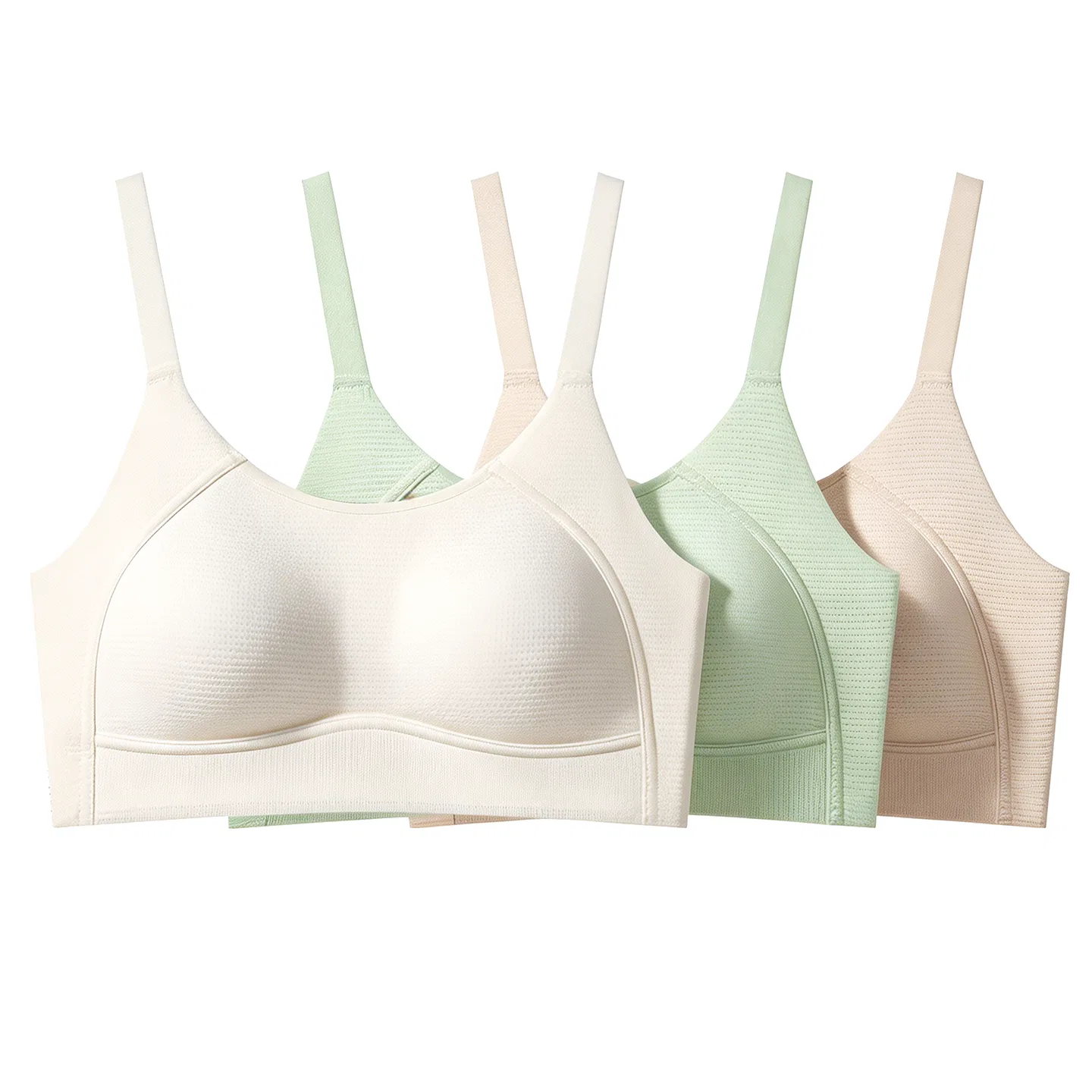Детский бюстгальтер-топ без косточек для девочек Red Bean, Light Green + Light Green — фото 3