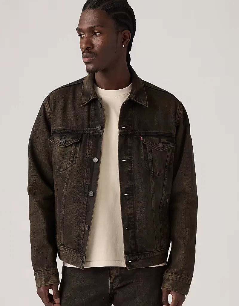 Джинсовая куртка Levi's Trucker, коричневый — фото 4