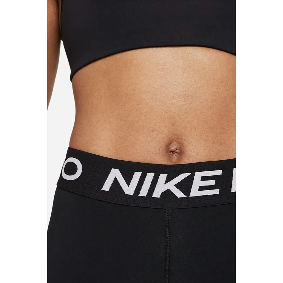 Женские леггинсы для тренировок с длинным рукавом Nike Pro 365 Mid-Rise Crop Training Legging, Черный — фото 3