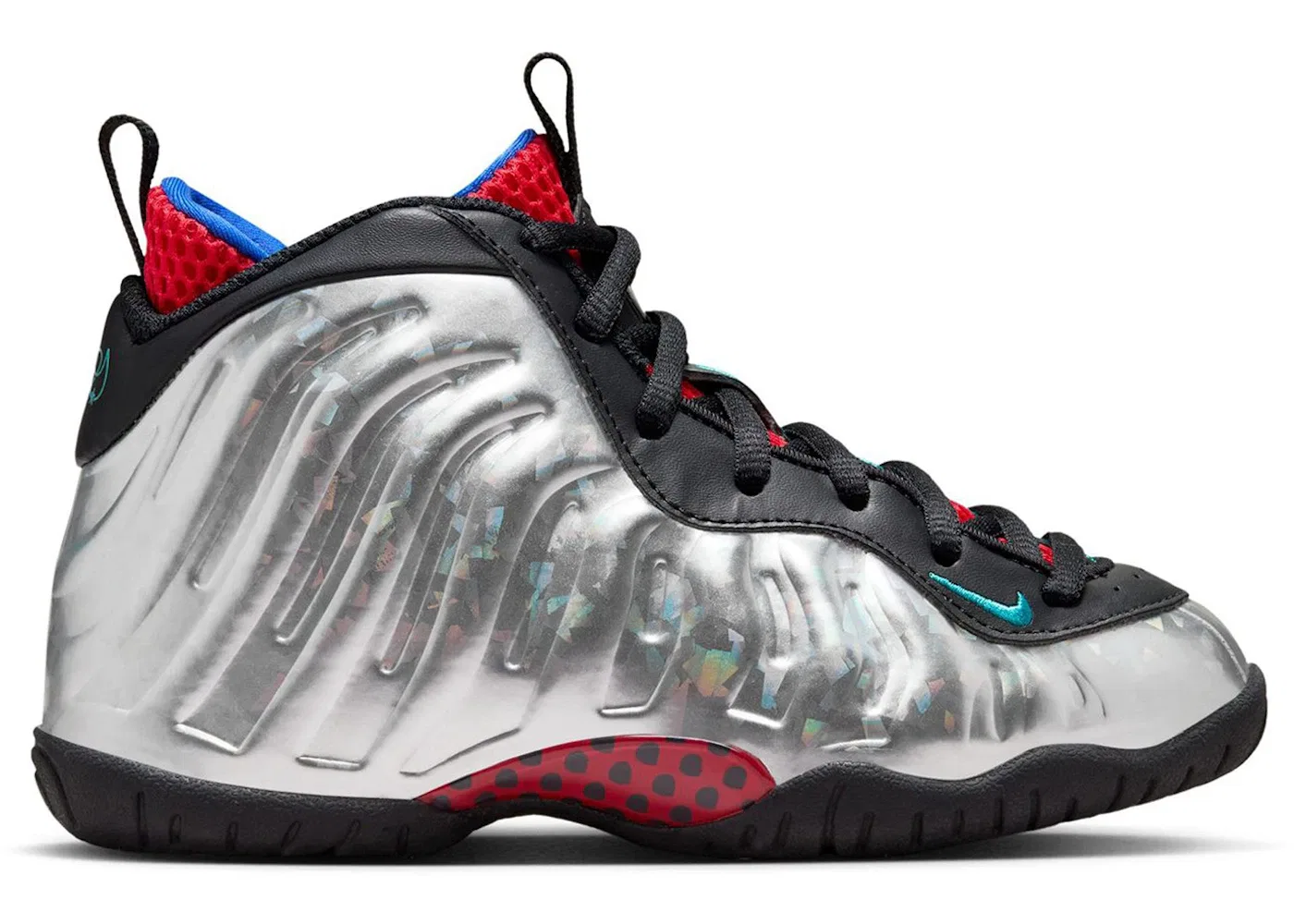 Детские кроссовки Lifestyle Nike Little Posite One, Metallic Silver/Dusty Cactus/Black/Game Royal