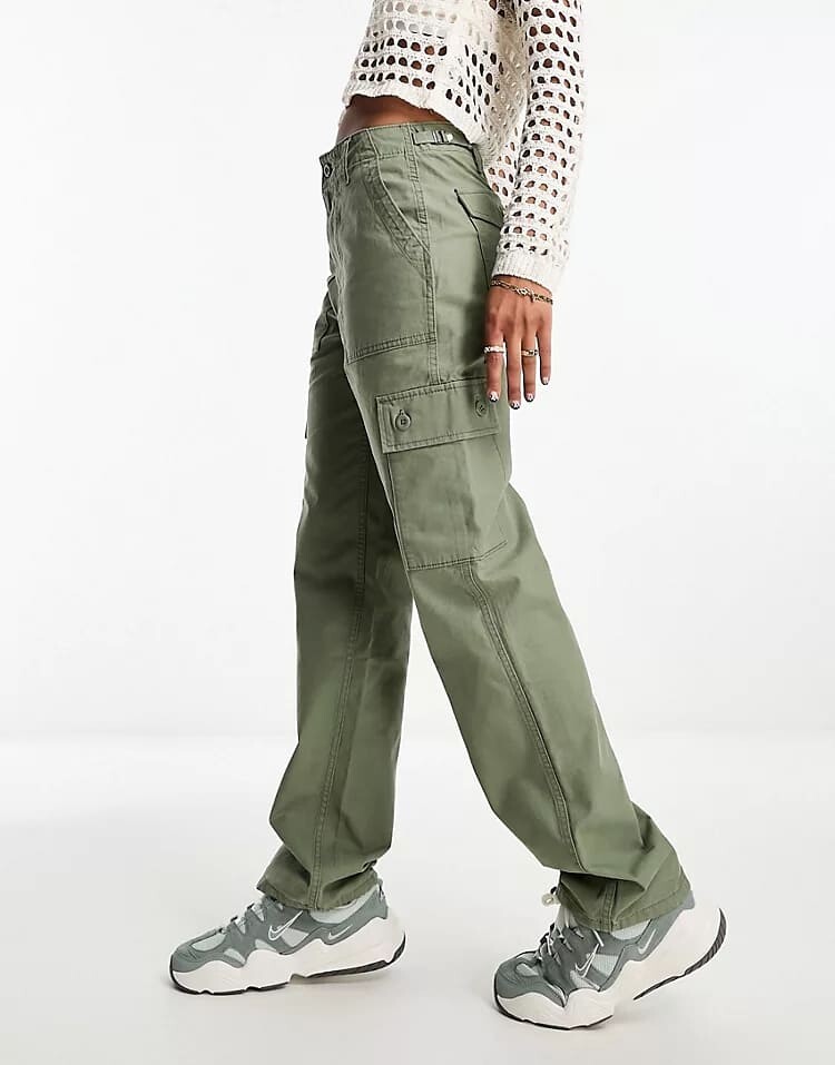 

Брюки-карго ASOS DESIGN Clean With Tab Detail, оливковый, Зеленый, Брюки-карго ASOS DESIGN Clean With Tab Detail, оливковый