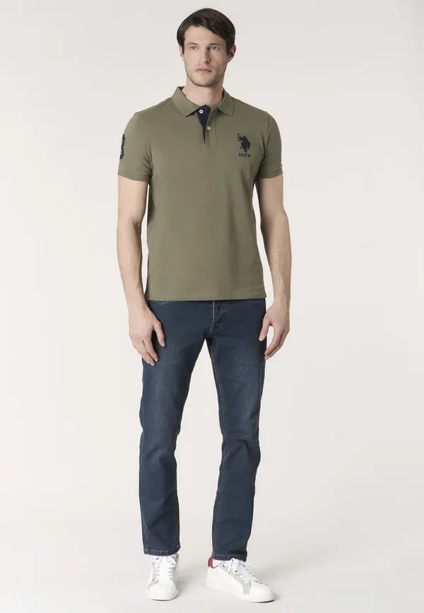 Поло хлопковое с вышивкой U.S. Polo Assn. verde, зеленый — фото 2