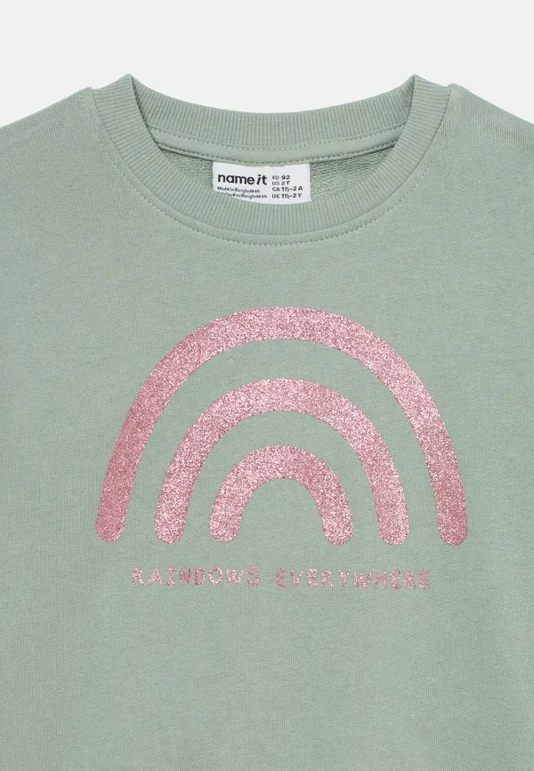 Свитшот с принтом Sweatshirt Name It Green Milieu, зеленый — фото 4