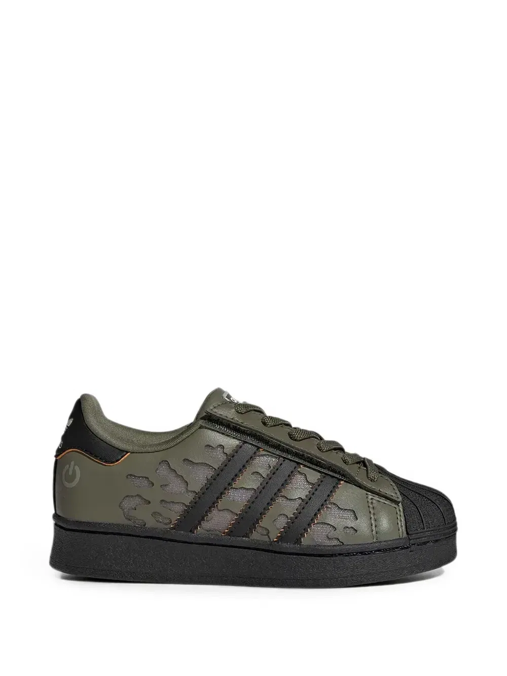 Кроссовки Superstar со светодиодной подсветкой Adidas Kids, зеленый