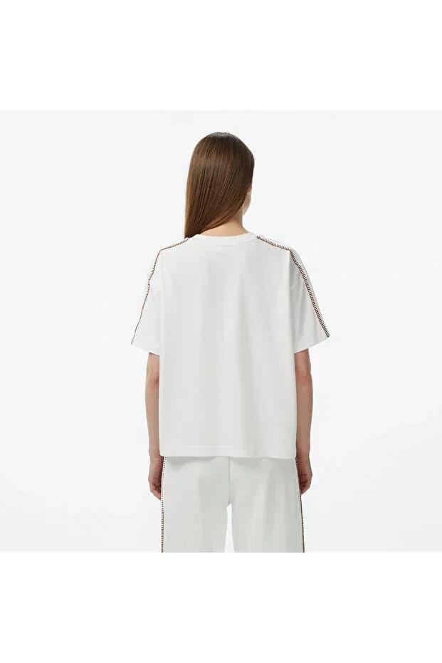Футболка Lacoste Cream свободного кроя — фото 2