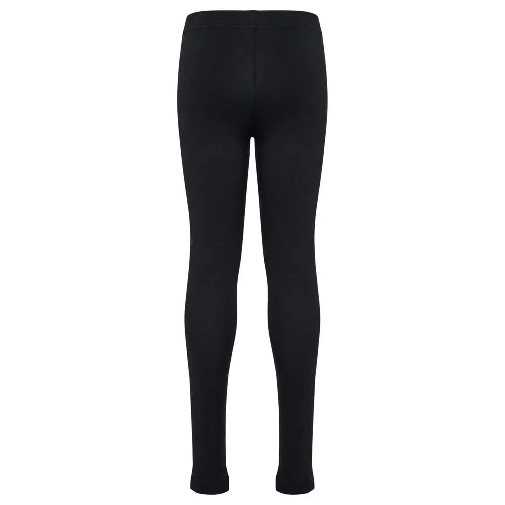 Детские леггинсы для девочек хлопковые Hummel Base Leggings, Black — фото 2