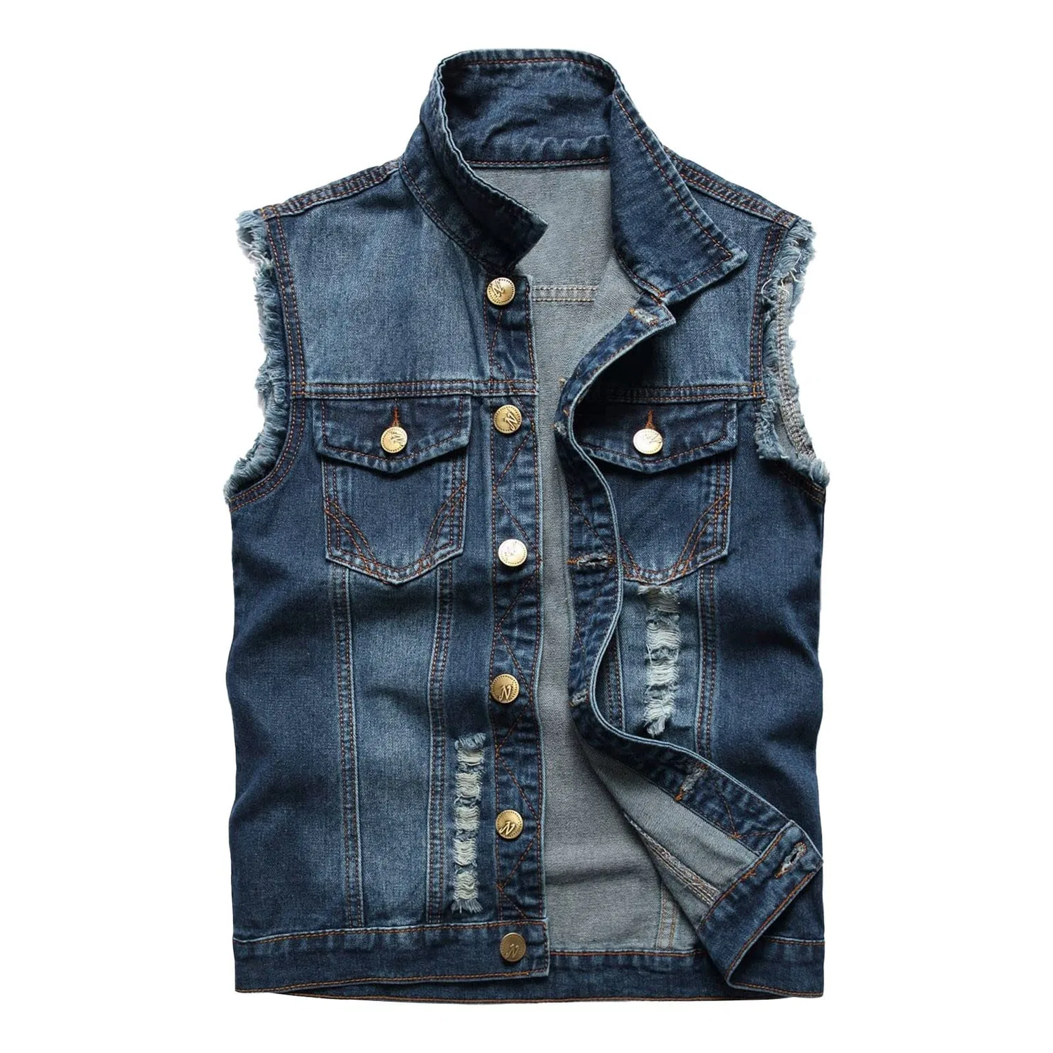 Женский джинсовый жилет без рукавов slim fit, Bu2