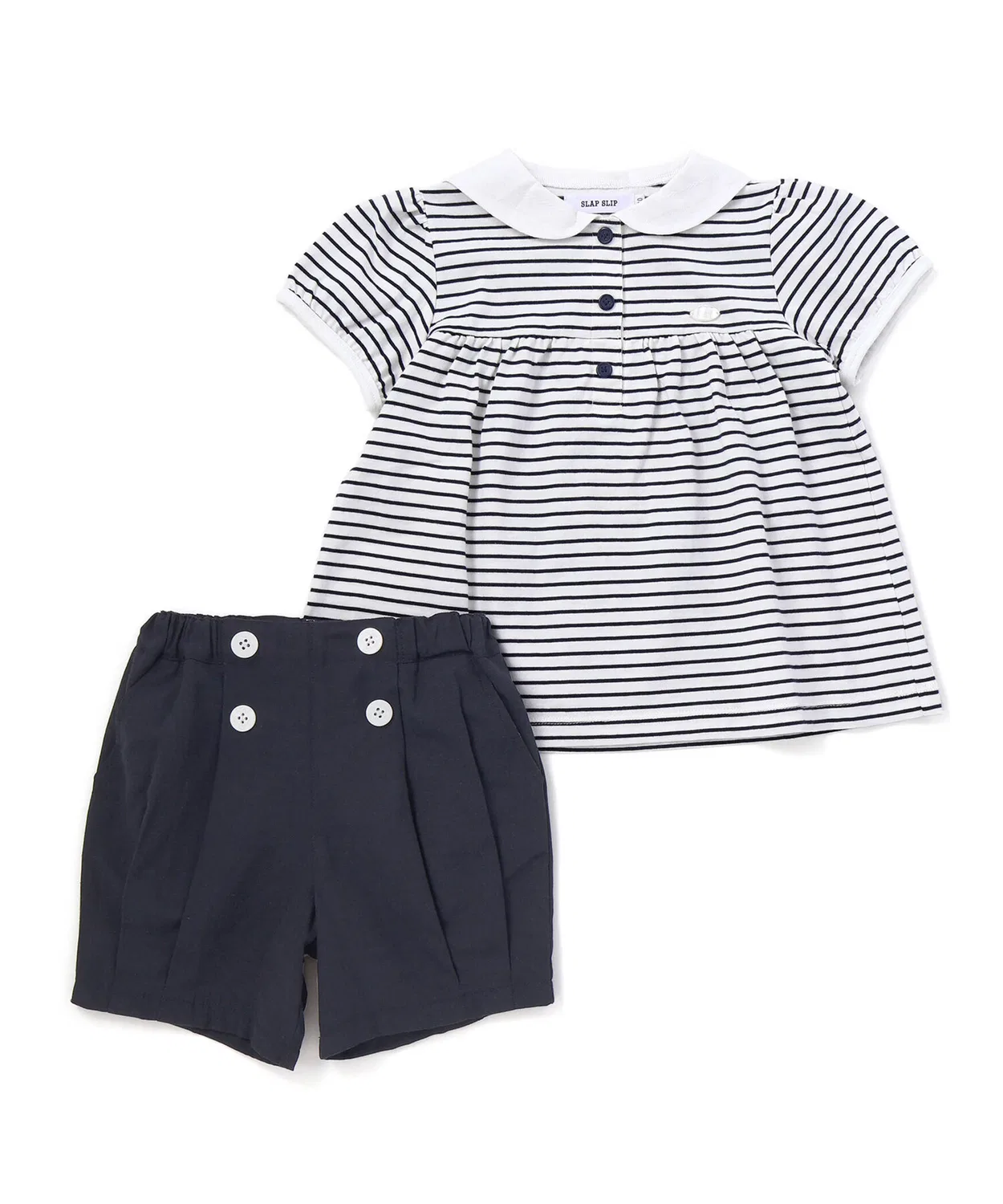 Детский комплект для девочек с принтом Sailor Collar Border SLAP SLIP, Blue