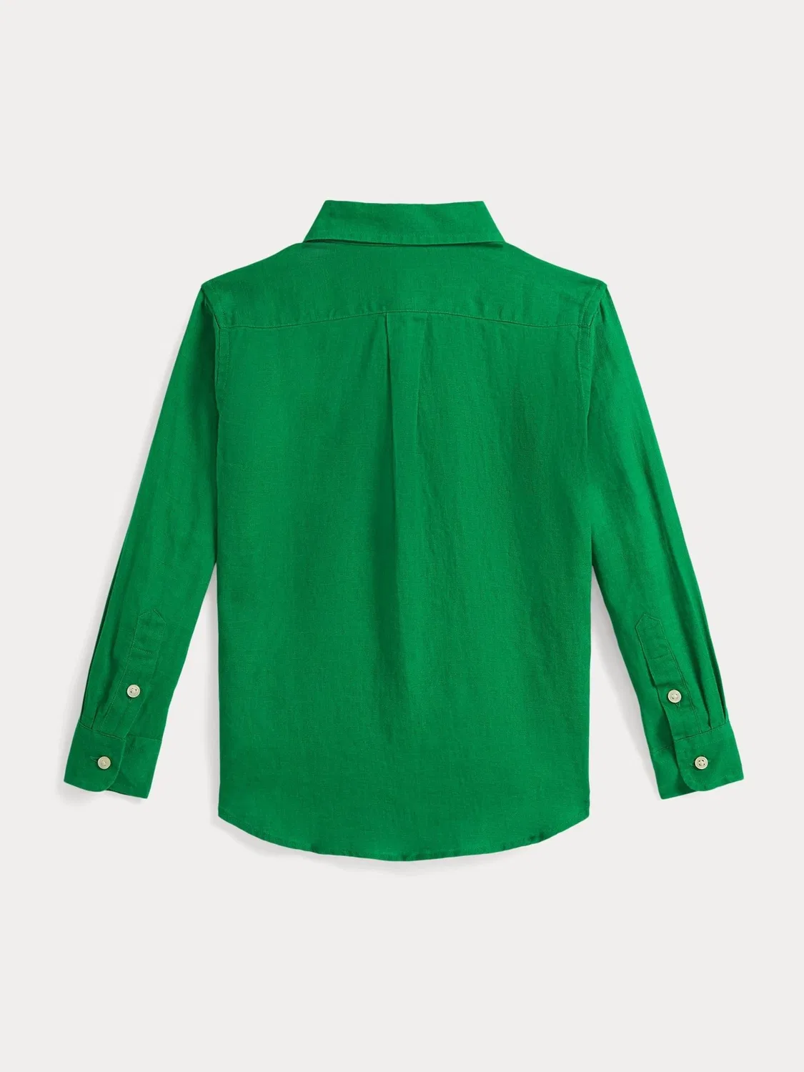 Рубашка из льна с вышивкой Polo Ralph Lauren, темно-зеленый — фото 2