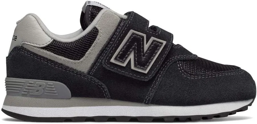 Детские кроссовки с липучкой Evergreen New Balance, Black/Grey — фото 2