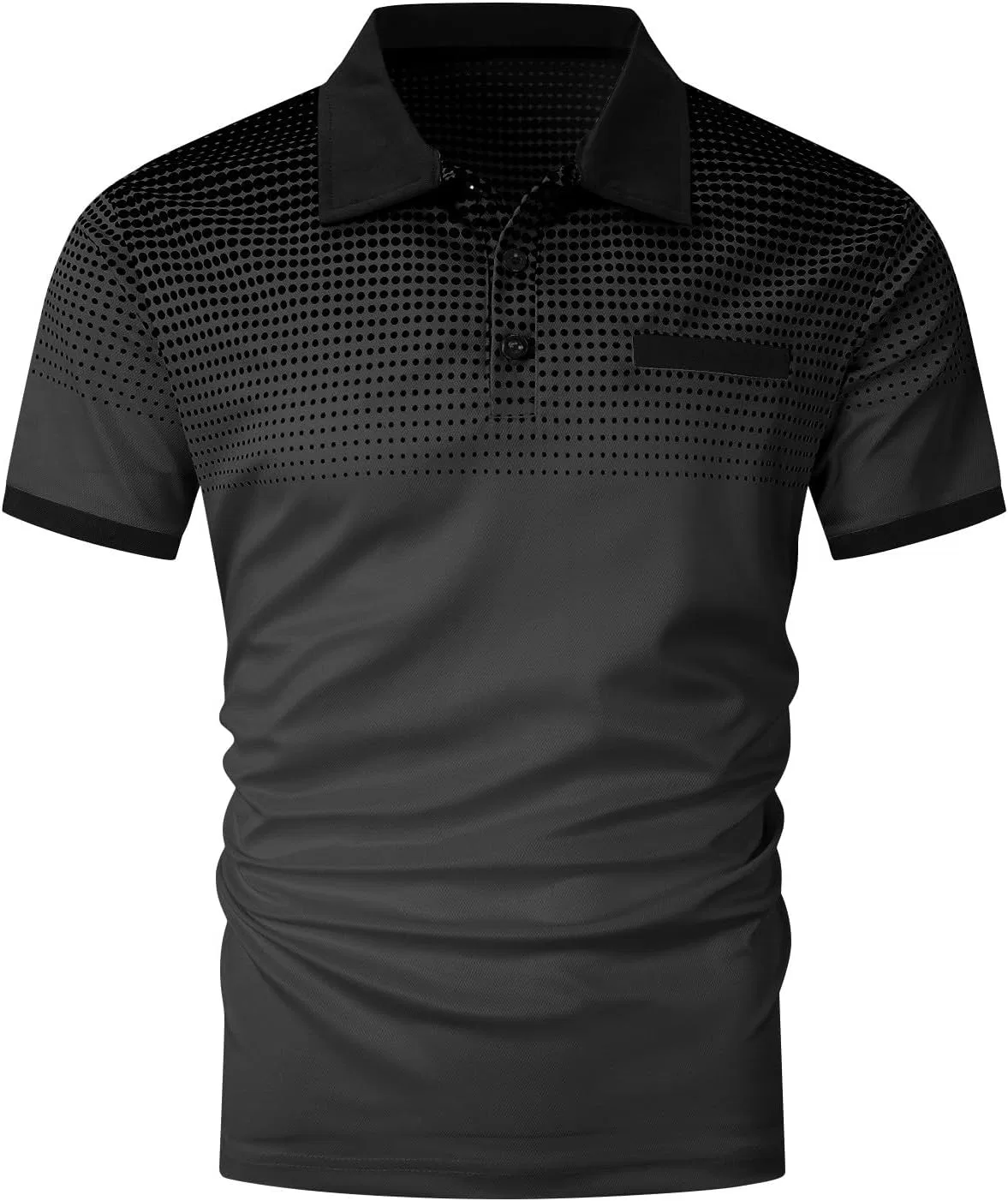 Мужская футболка-поло с V-образным вырезом Golf, Black — фото 4
