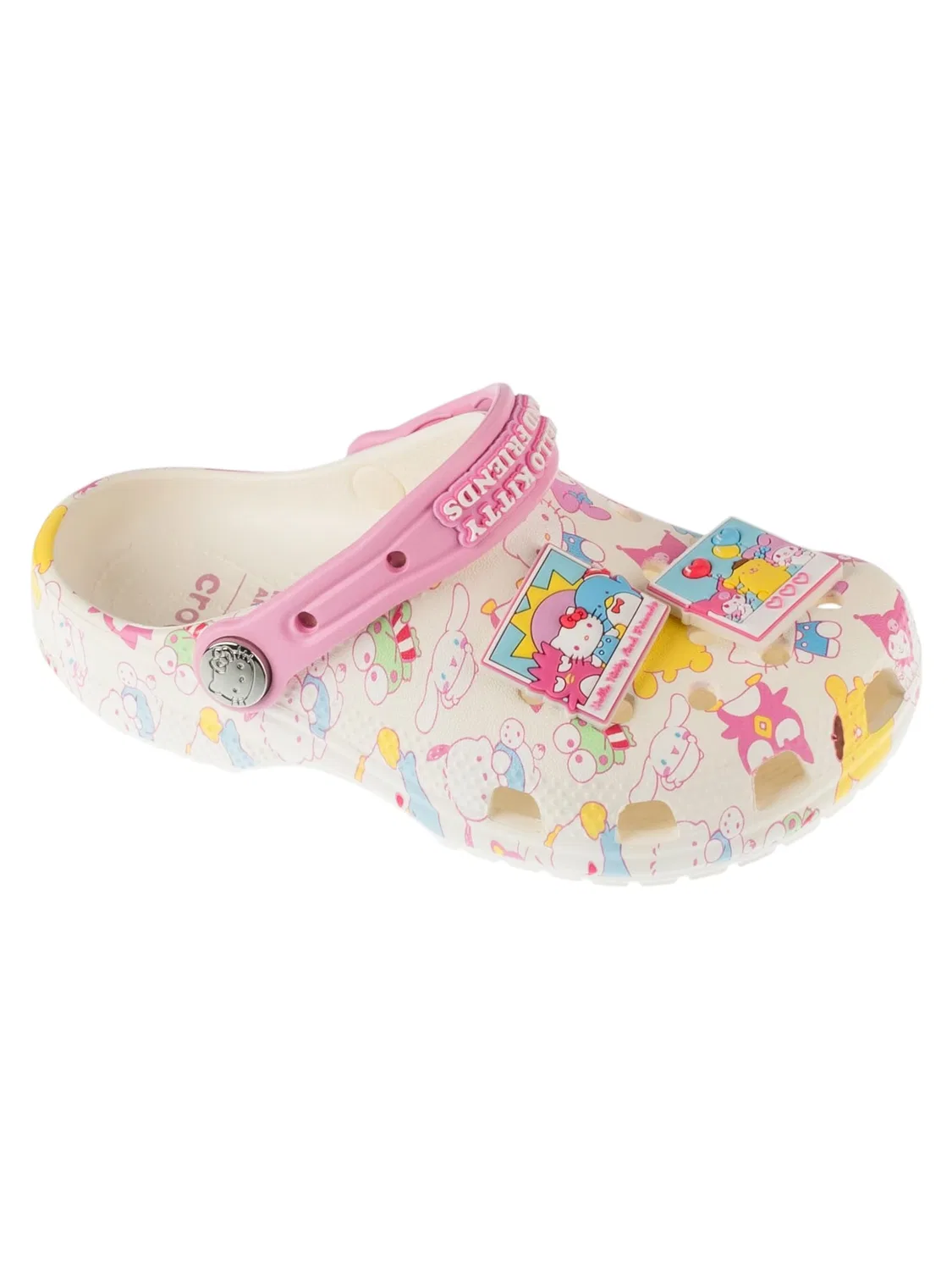 Сандалии Crocs Classic Hello Kitty Clog K белого цвета