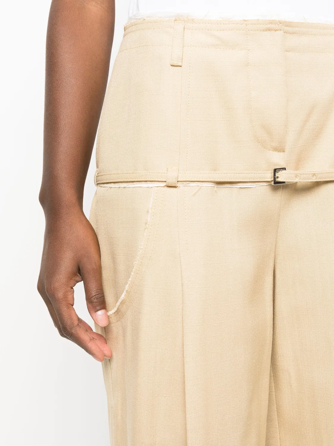 Широкие брюки Le Pantalon Criollo Jacquemus, коричневый — фото 4