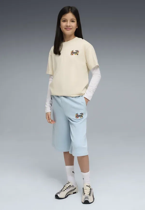 Шорты хлопковые Mid90S relaxed long shorts Puma, Seafoam