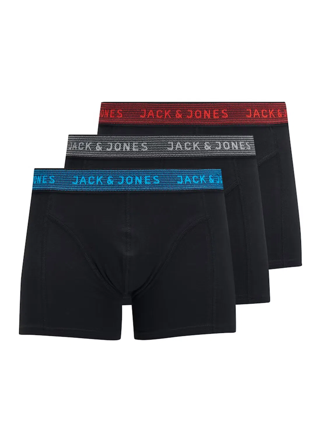 Трусы-боксеры хлопковые комплект из 3 штук Jack & Jones Junior, асфальтовый