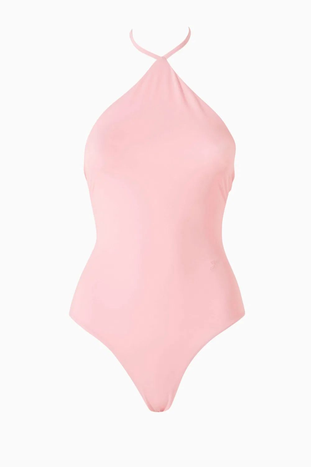 Купальник слитный с завязкой на шее Le Maillot Bastide Jacquemus, розовый
