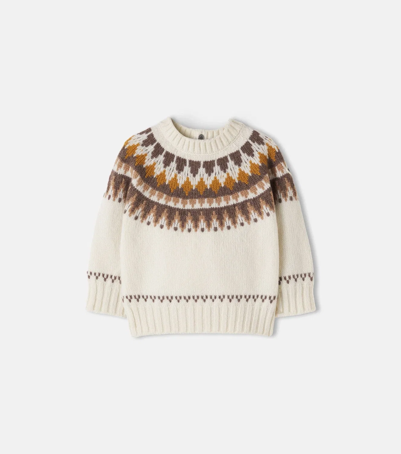 Свитер детский жаккардовый Moncler Enfant, белый
