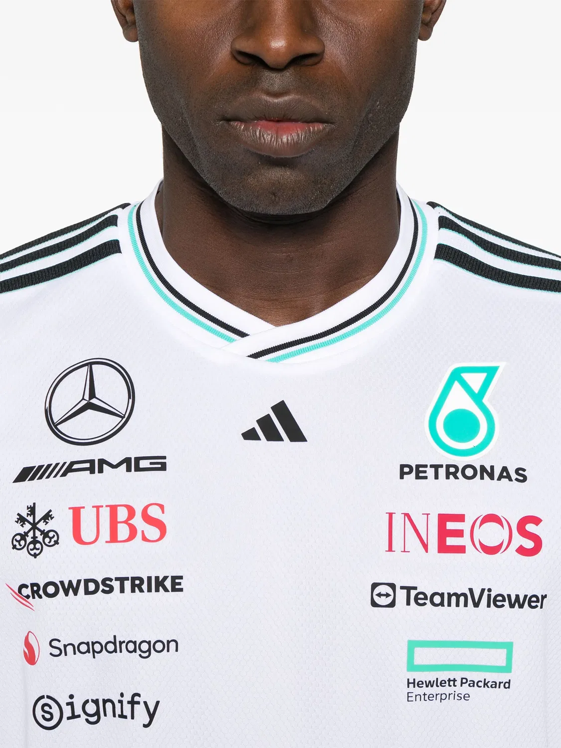Футболка Mercedes-AMG Petronas F1 Team Adidas, белый — фото 2