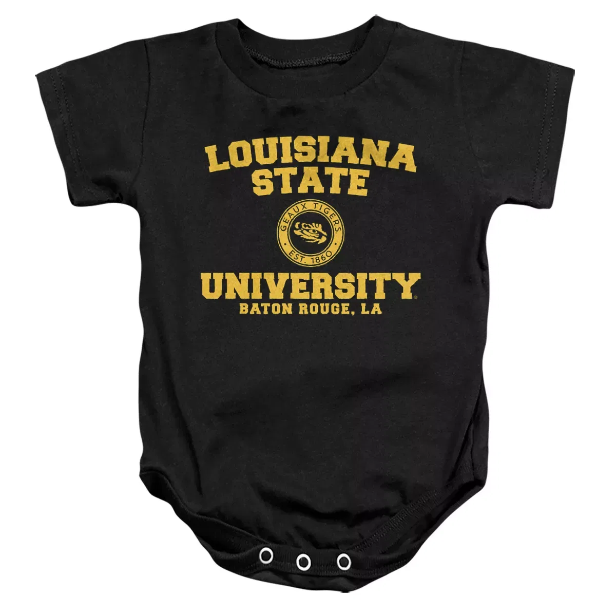 Детский боди-комбинезон с коротким рукавом LSU Circle Logo NCAA, Black