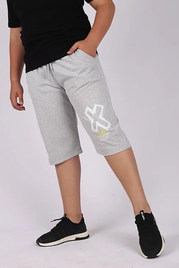 Детские шорты для мальчиков с принтом Win x Print Çiggo Kids, Gray — фото 2