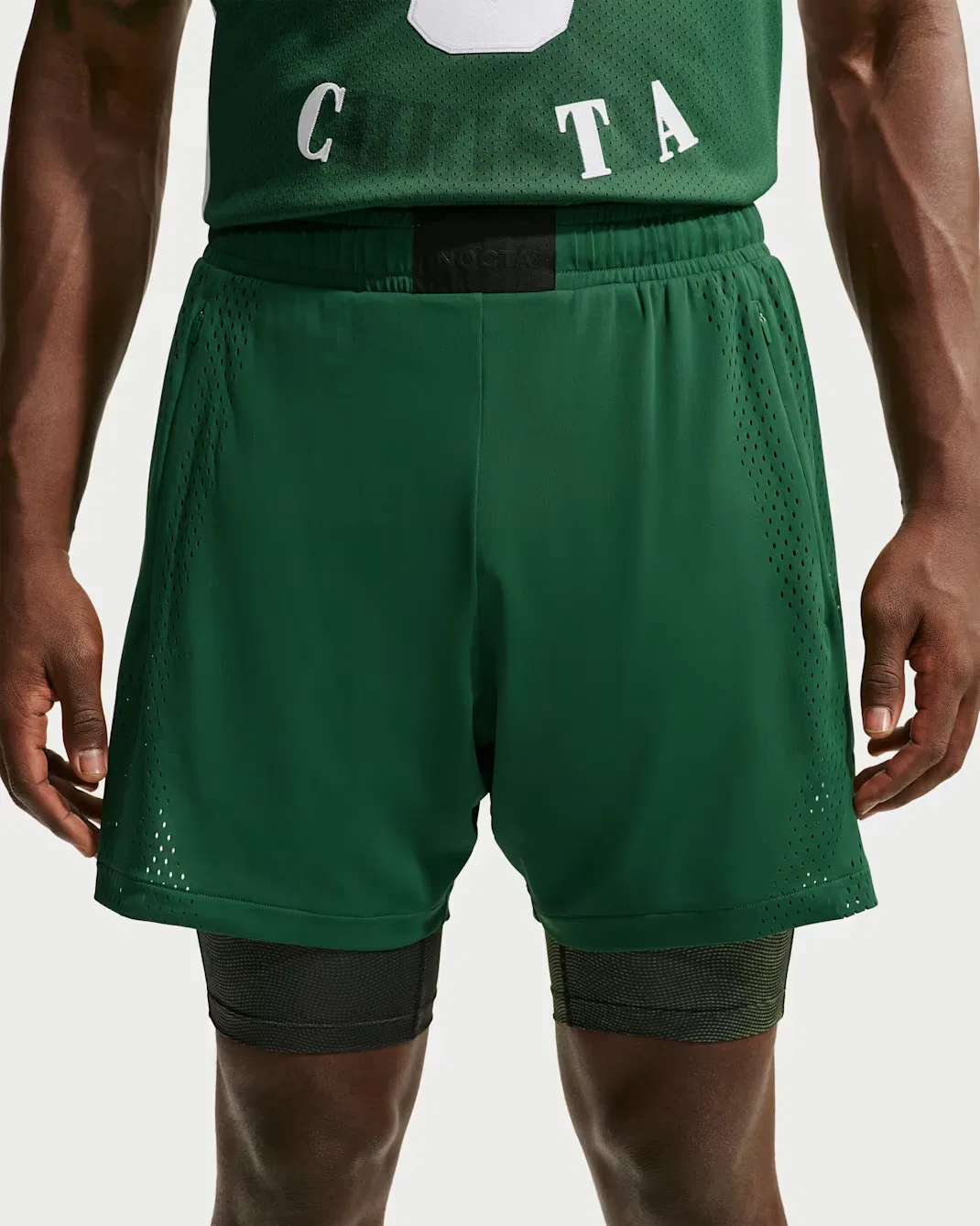 Мужские шорты Nike 2-в-1 KD x NOCTA, Gorge Green/Black/Black — фото 2