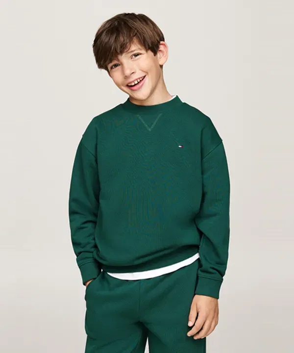 Свитшот базовый Tommy Hilfiger Kids, синий