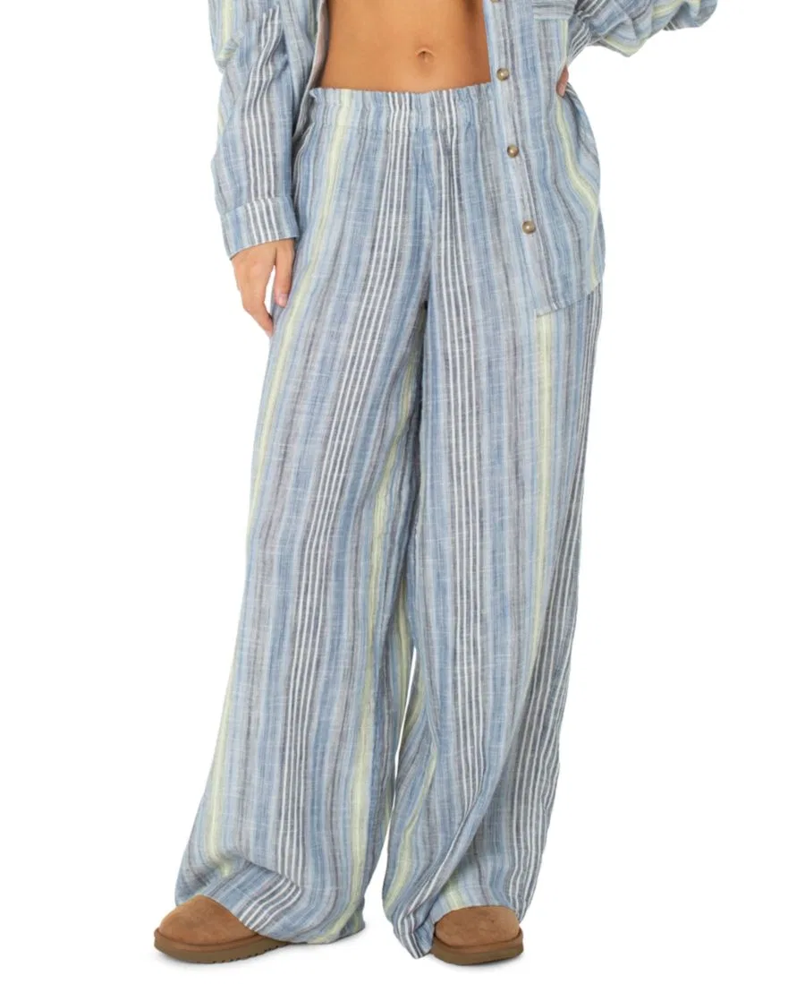 Штаны широкие с принтом в полоску Roxy, Mood Indigo Coastline Stripe