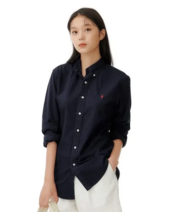 Оксфордская рубашка Custom Fit, Polo Ralph Lauren, темно-синий — фото 4