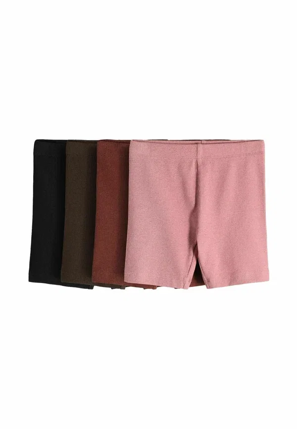 Комплект из 4 шорт с эластичным поясом, модель The Set, цвета Pink, Red, Brown, черный/красный/розовый/коричневый
