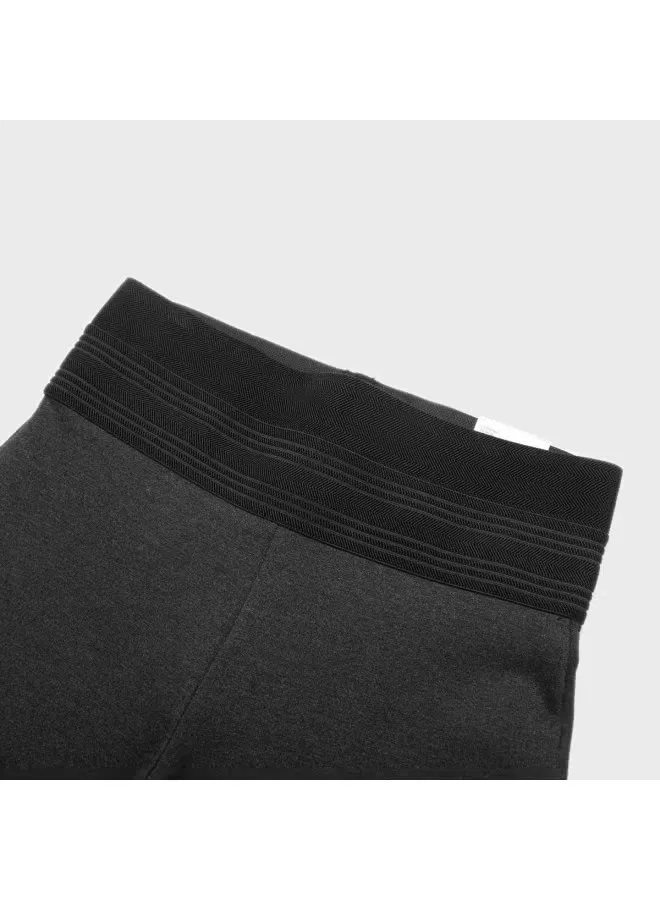 Леггинсы с высокой посадкой и цветными блоками Zara, черный/серый — фото 4