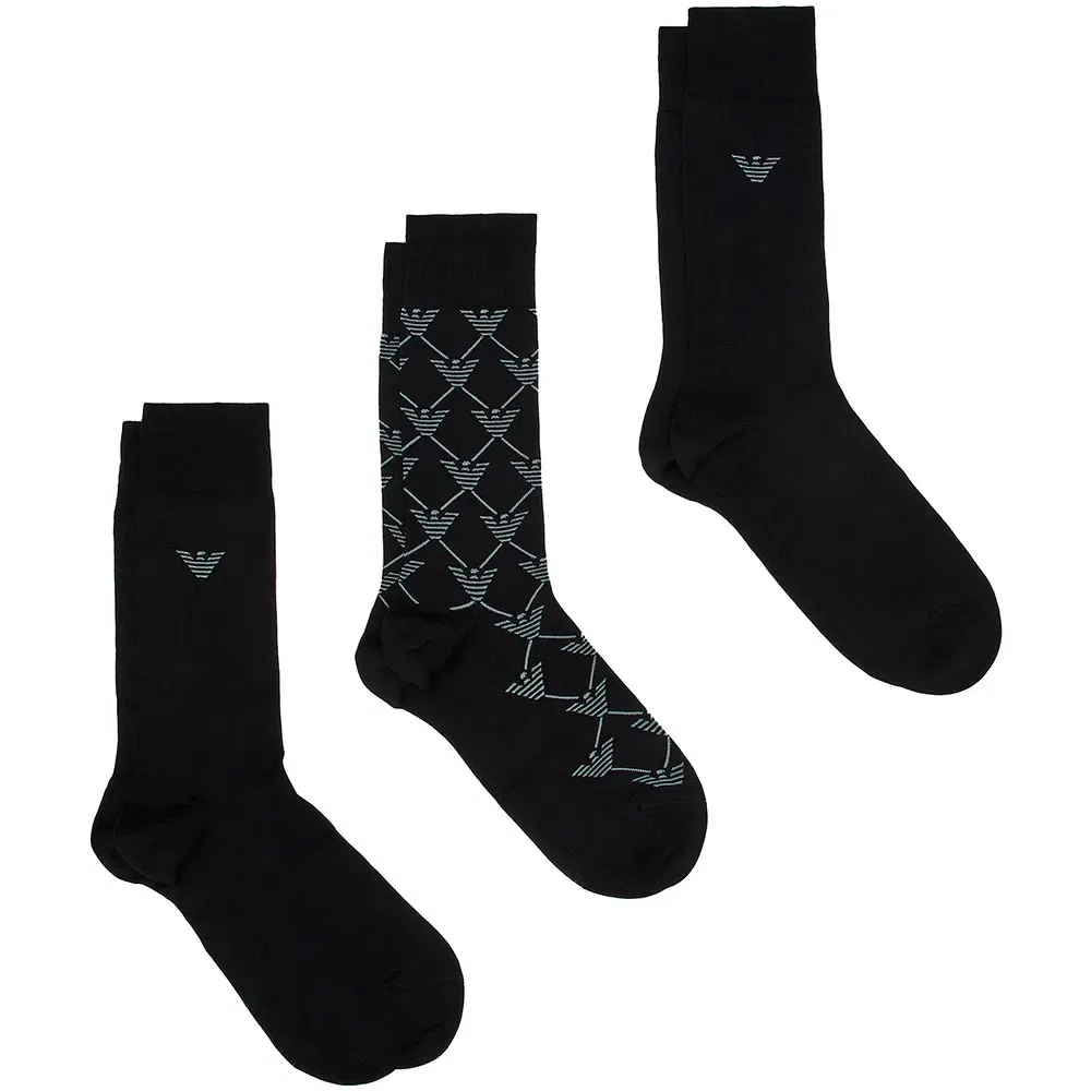 Носки 3 пары Emporio Armani, черный