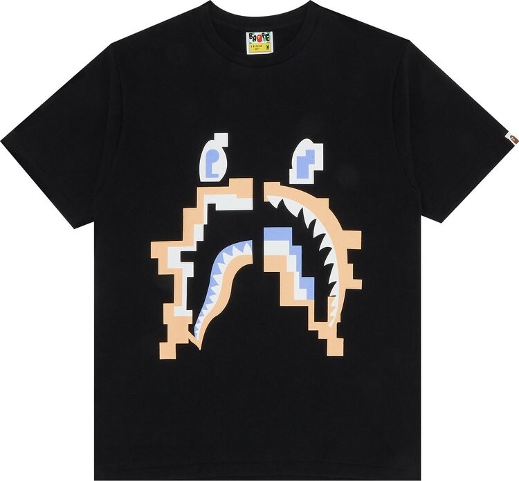 

Футболка BAPE Digital Shark Tee 'Black', черный
