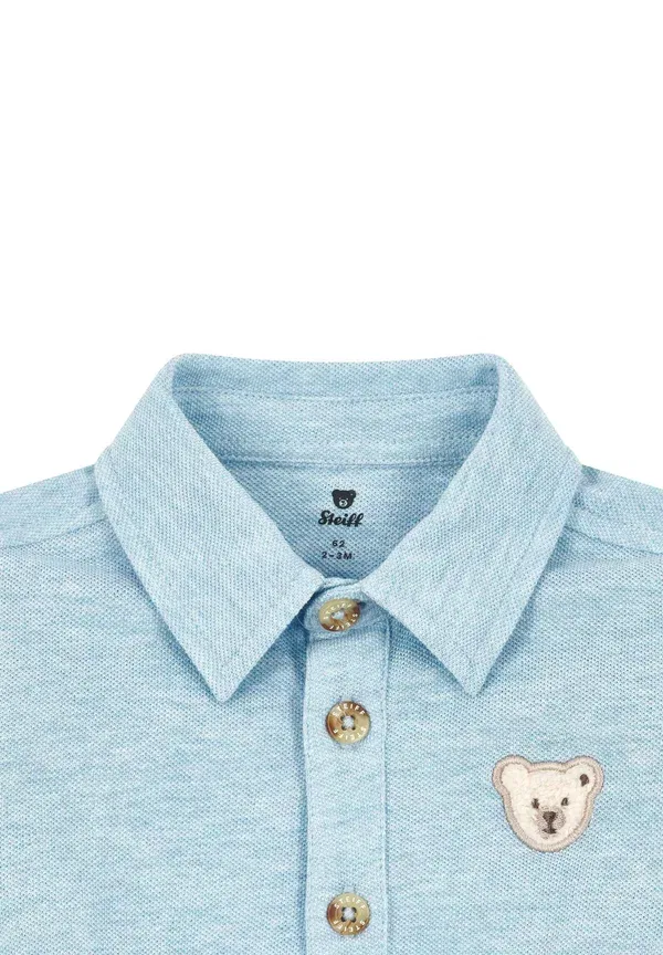 Боди с животными Langarm Steiff, Chambray Blue Melange, синий — фото 3