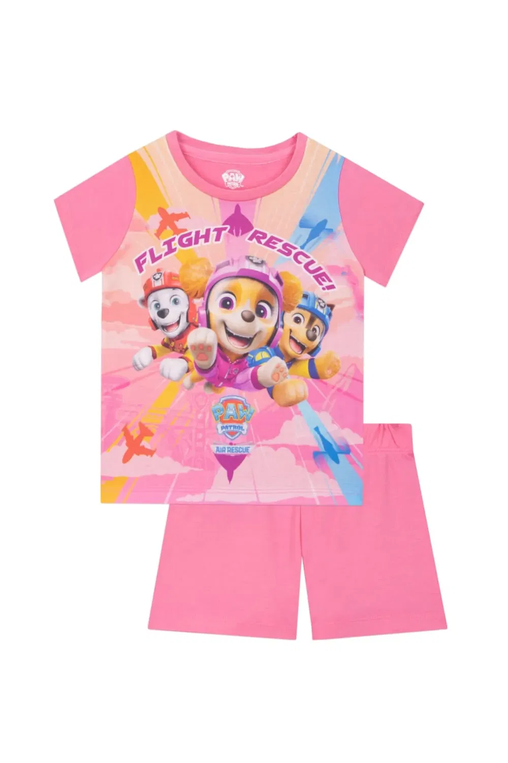 Детская пижама с коротким рукавом Chase, Marshall and Skye Paw Patrol, Pink