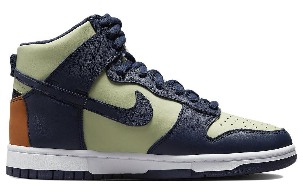 Кроссовки Nike Dunk High, светло-зеленый/темно-синий — фото 2