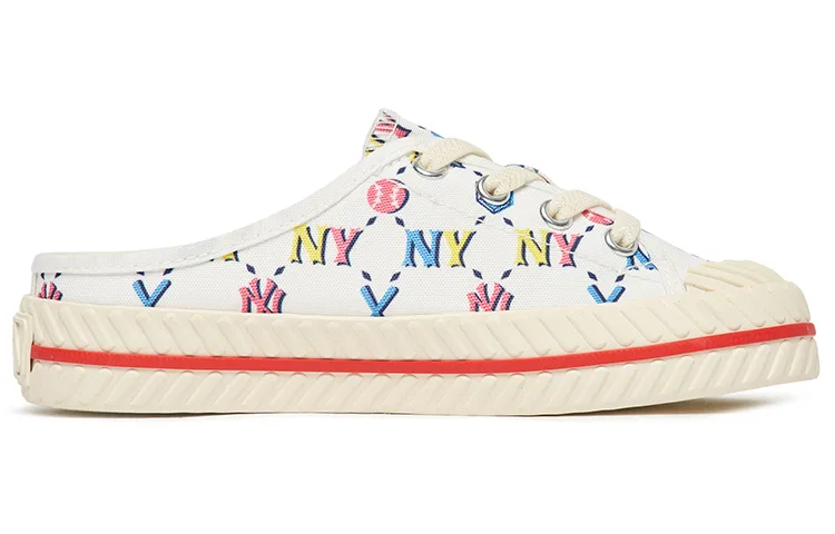 Детские скейтборд-кроссовки Playball Mule MONOGRAM Low top MLB, Ecru — фото 3