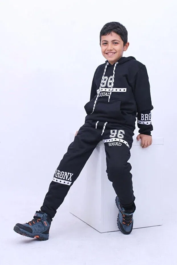 Детский спортивный костюм для мальчиков с принтом Panio Kids, Black