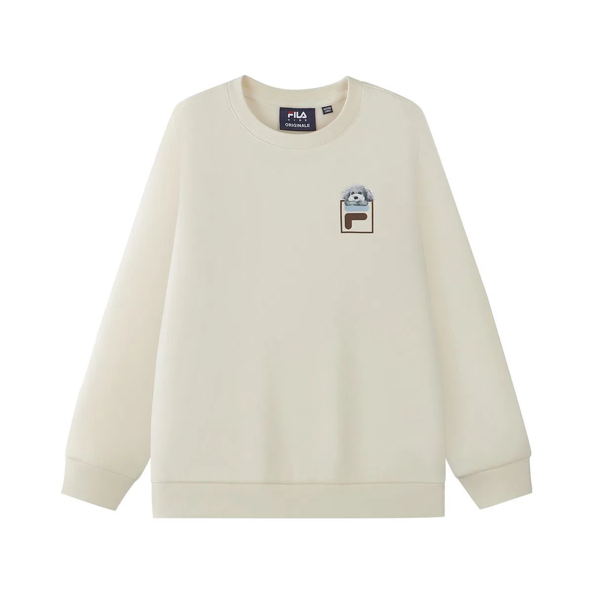Детский свитшот с круглым вырезом Maltose White FILA KIDS, Maltose White