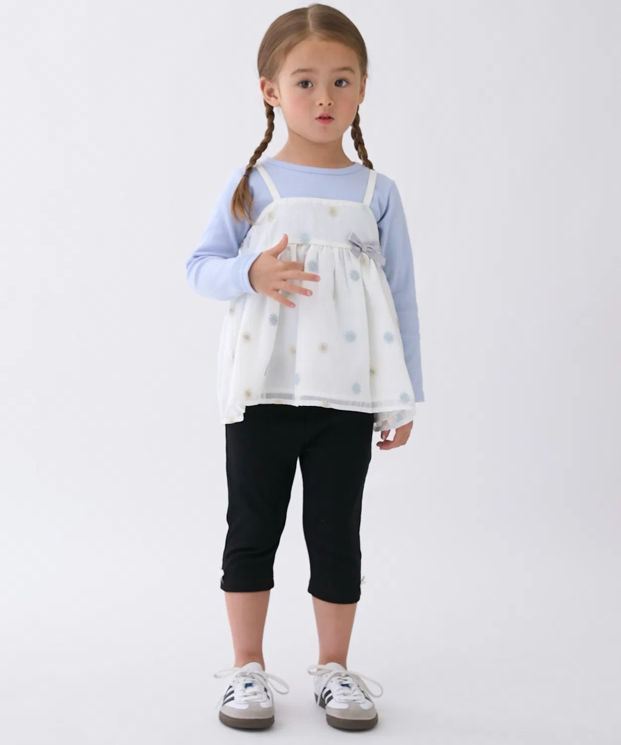 Леггинсы 7/8 детские Petit Pas, хлопок, черный