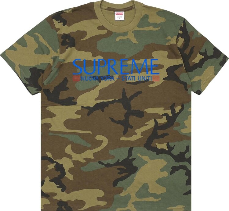 Футболка Supreme Nuova York Tee 'Woodland Camo', разноцветный — фото 2