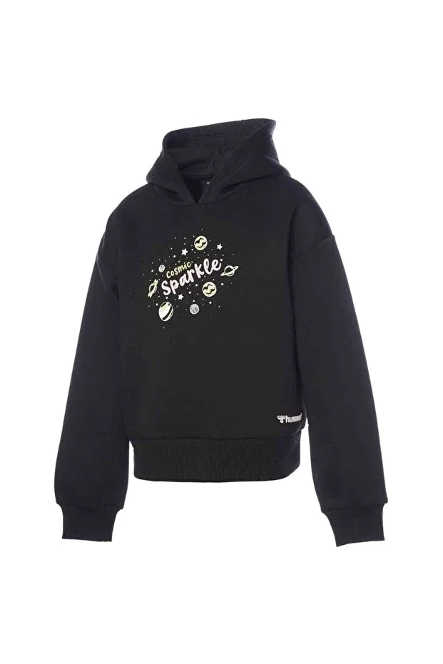 Детское худи для девочек с капюшоном Hummel, Black