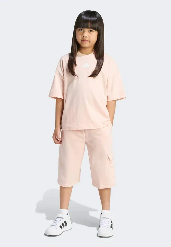 Комплект - спортивные штаны Adidas Sportswear, белый/розовый