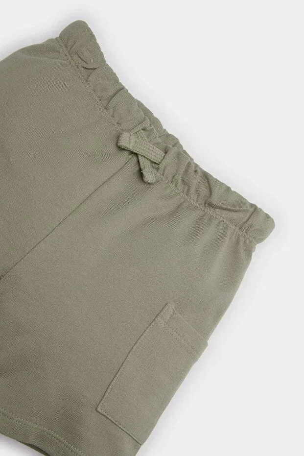 Детские шорты для мальчиков хлопковые Basics Defacto, Green-Gn497 — фото 2
