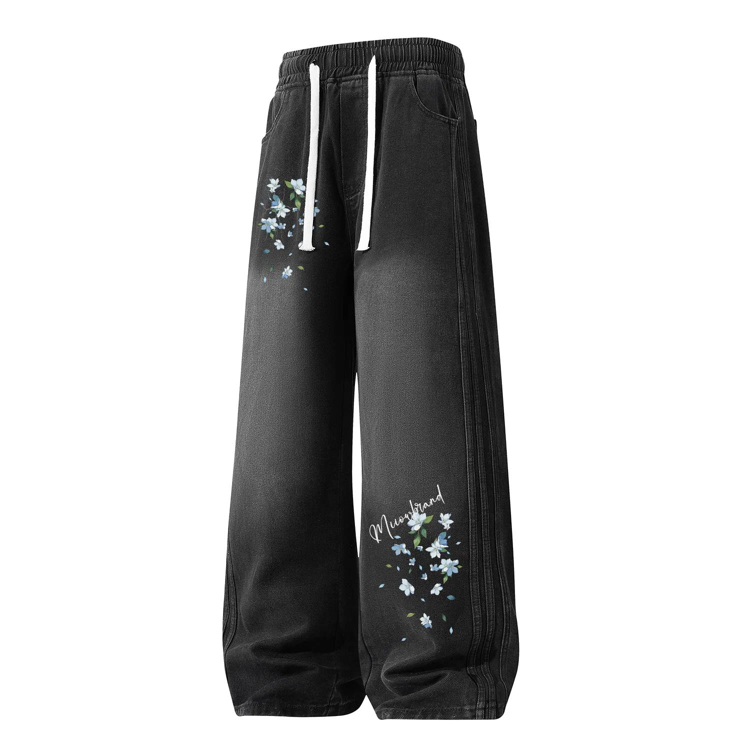 Детские джинсы утепленные с начесом прямого кроя Black Fleece-Lined MIIOW
