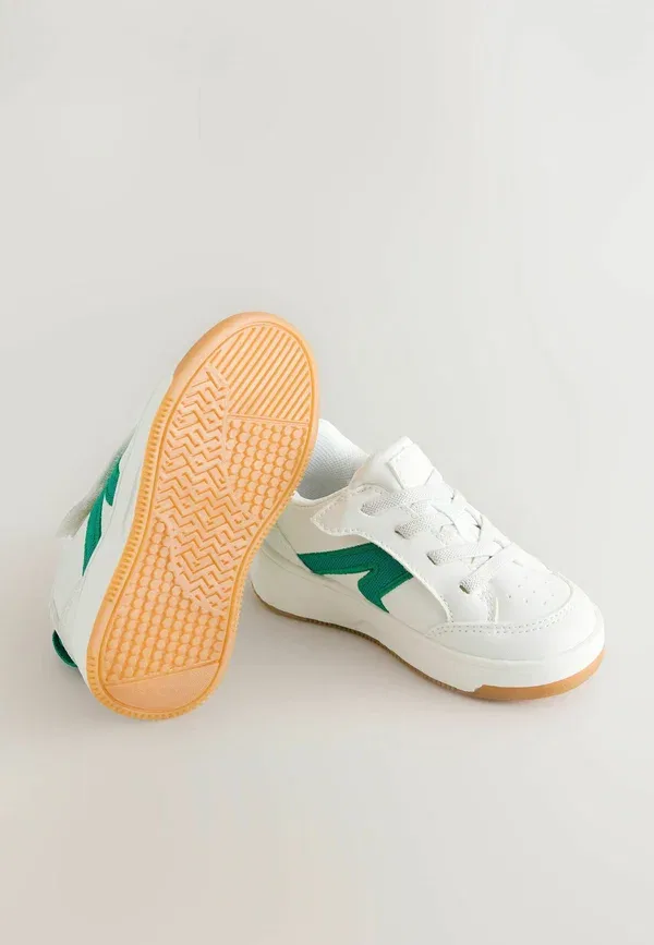 Кроссовки из кожзама Baby shoes Next, white green, белый/зеленый — фото 3