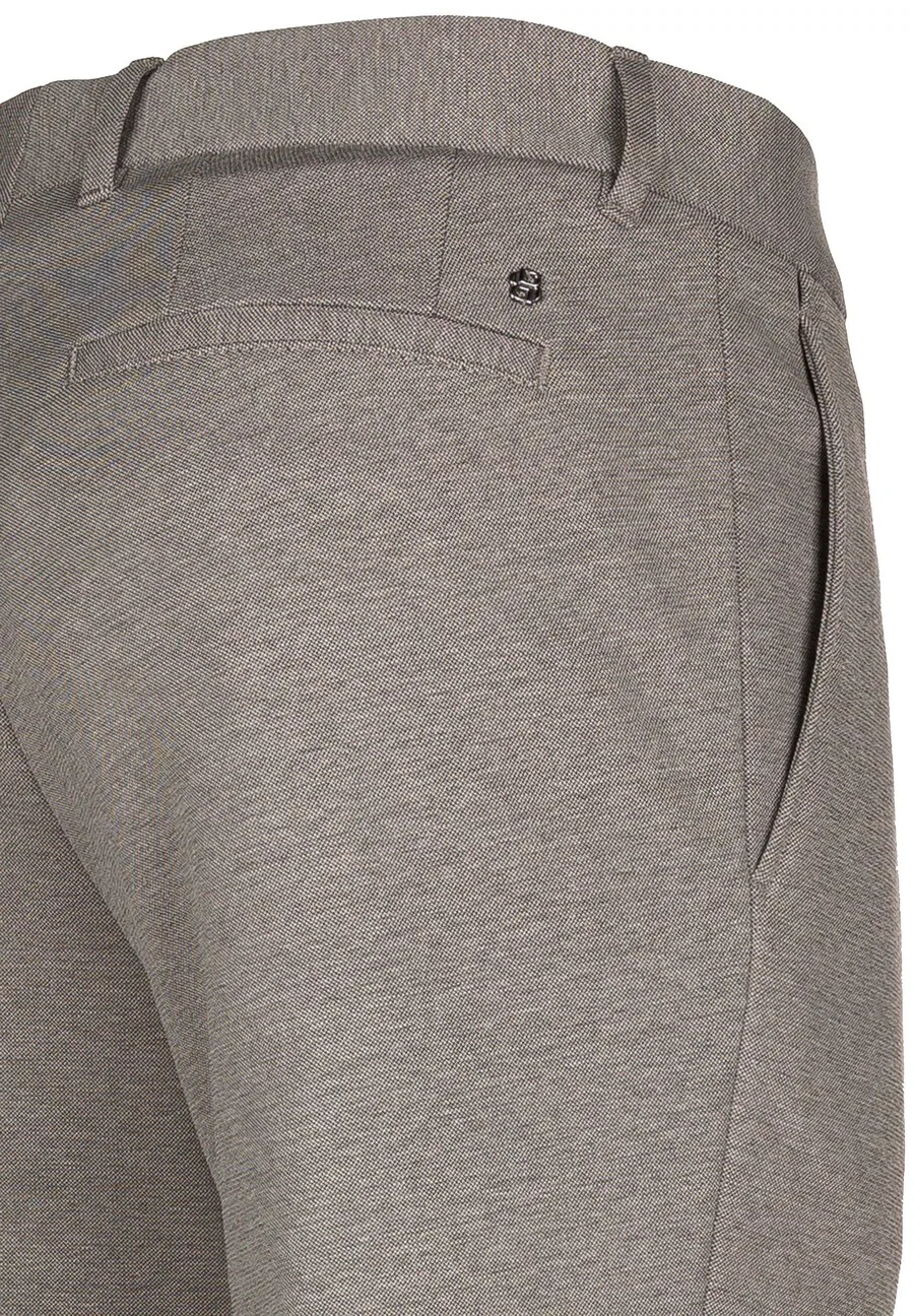Брюки-чиносы BOSS Slim fit серого цвета — фото 4